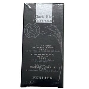 Perlier Black Rice Platinum Pure Hyaluronic Acid Gel Age Defying .5 oz NEW / NIB
